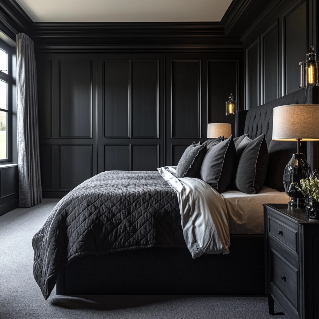 black farmhouse bedroom 46