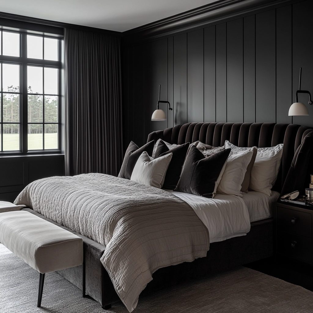 black farmhouse bedroom 47