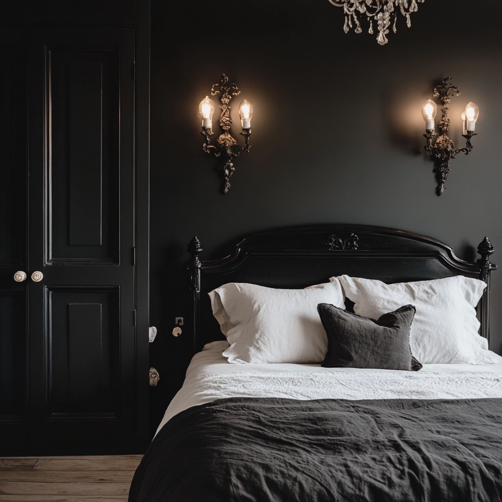 black farmhouse bedroom 49