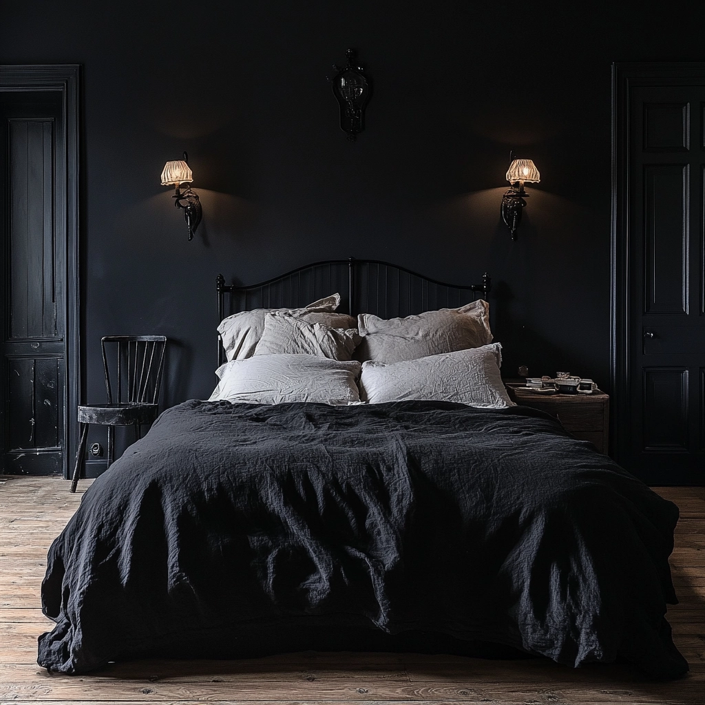 black farmhouse bedroom 51