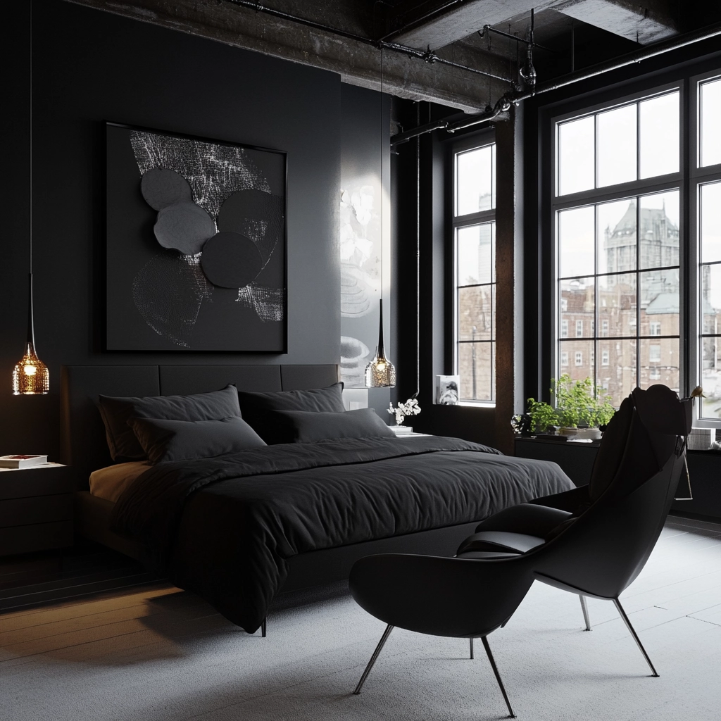 black farmhouse bedroom 54