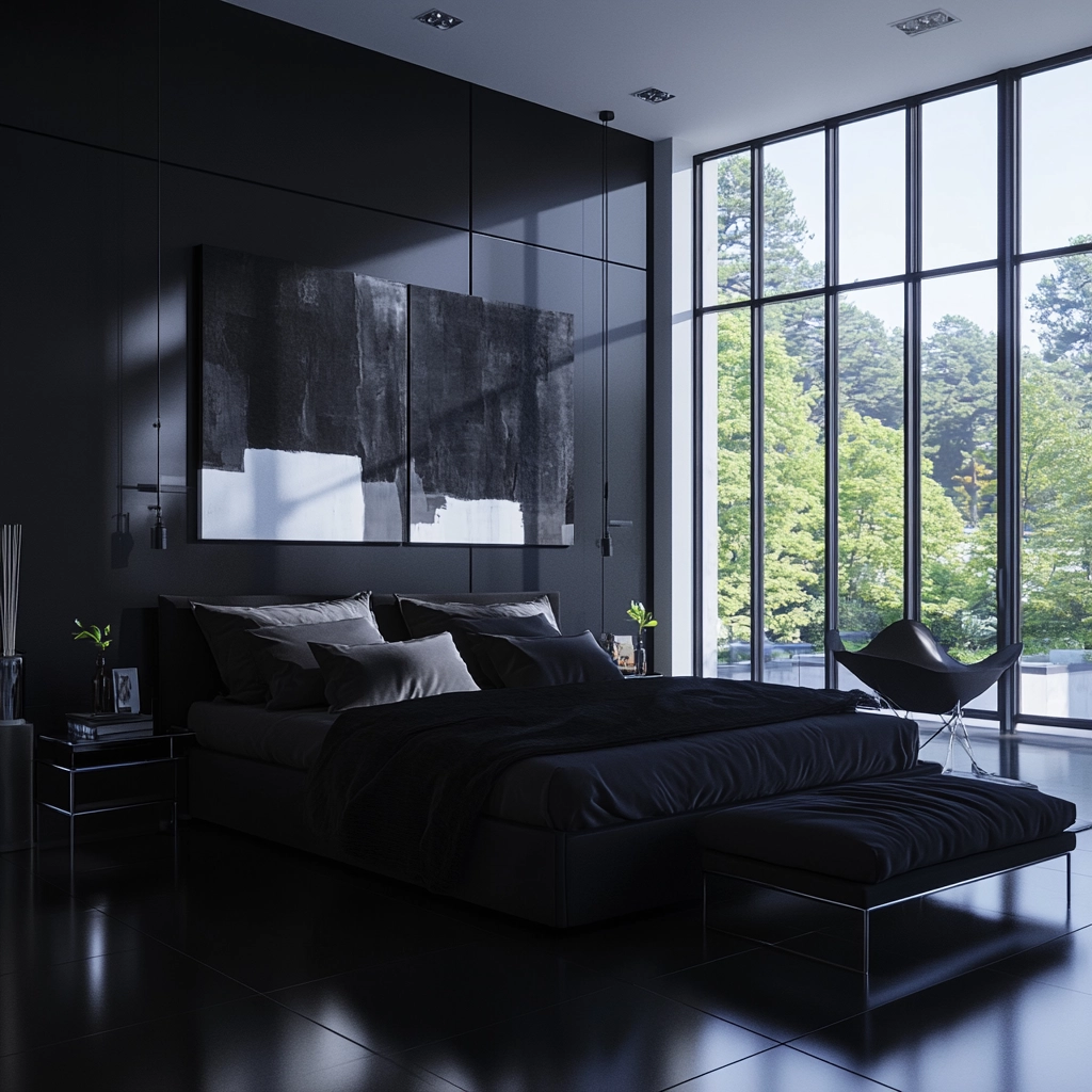 black farmhouse bedroom 55