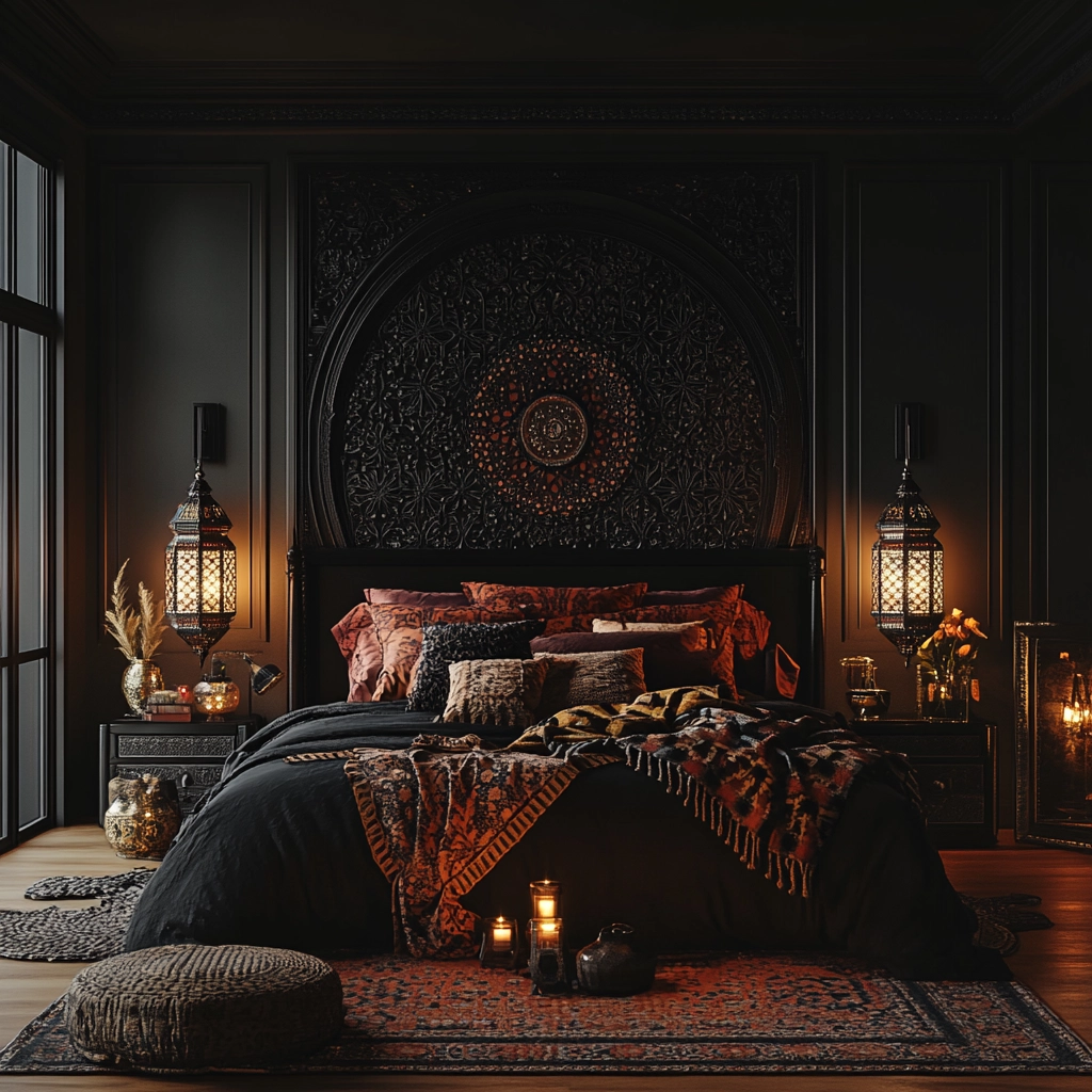 black farmhouse bedroom 57