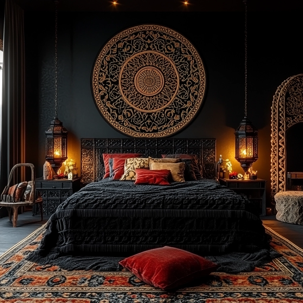 black farmhouse bedroom 58