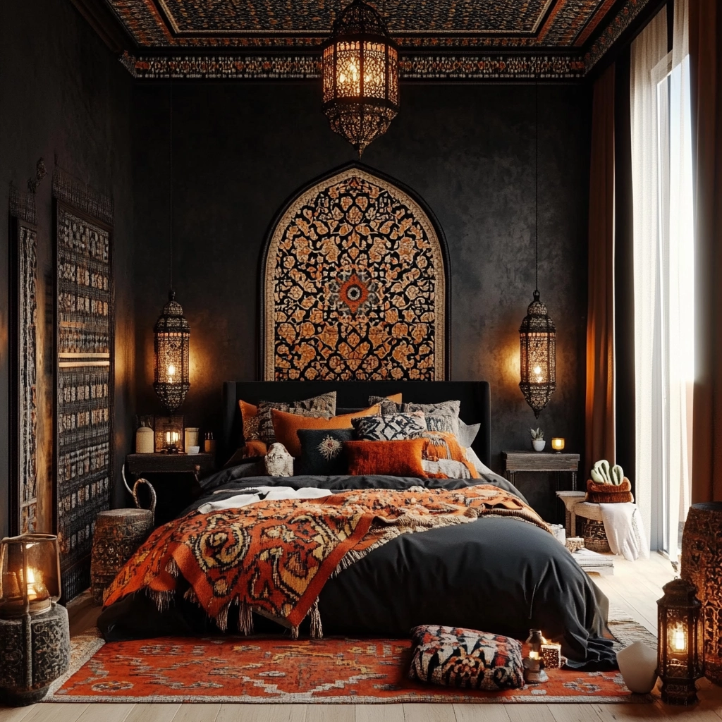 black farmhouse bedroom 59