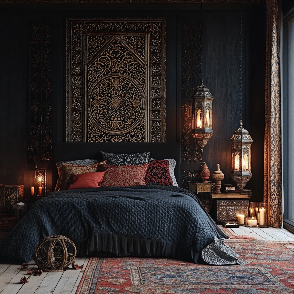 black farmhouse bedroom 60