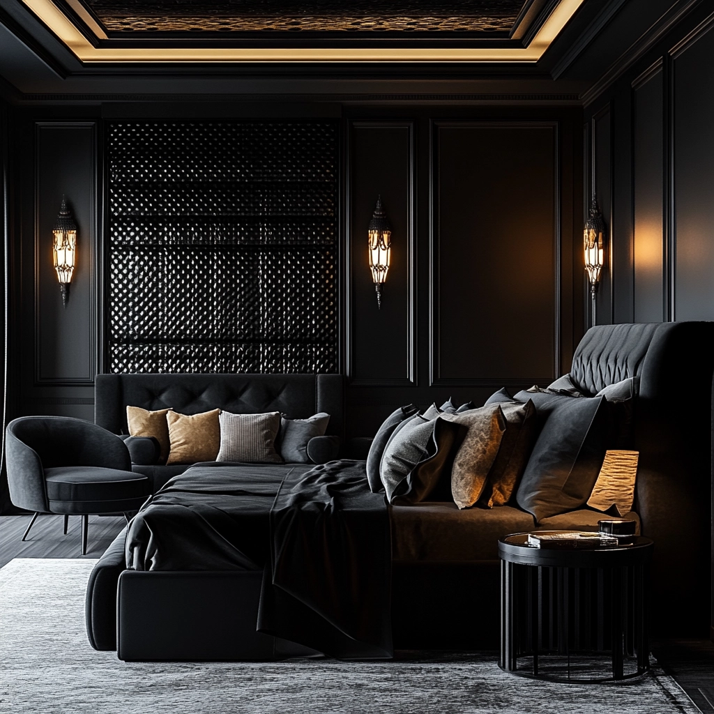 black farmhouse bedroom 69