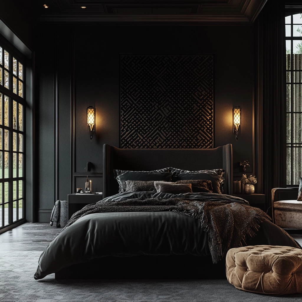 black farmhouse bedroom 72
