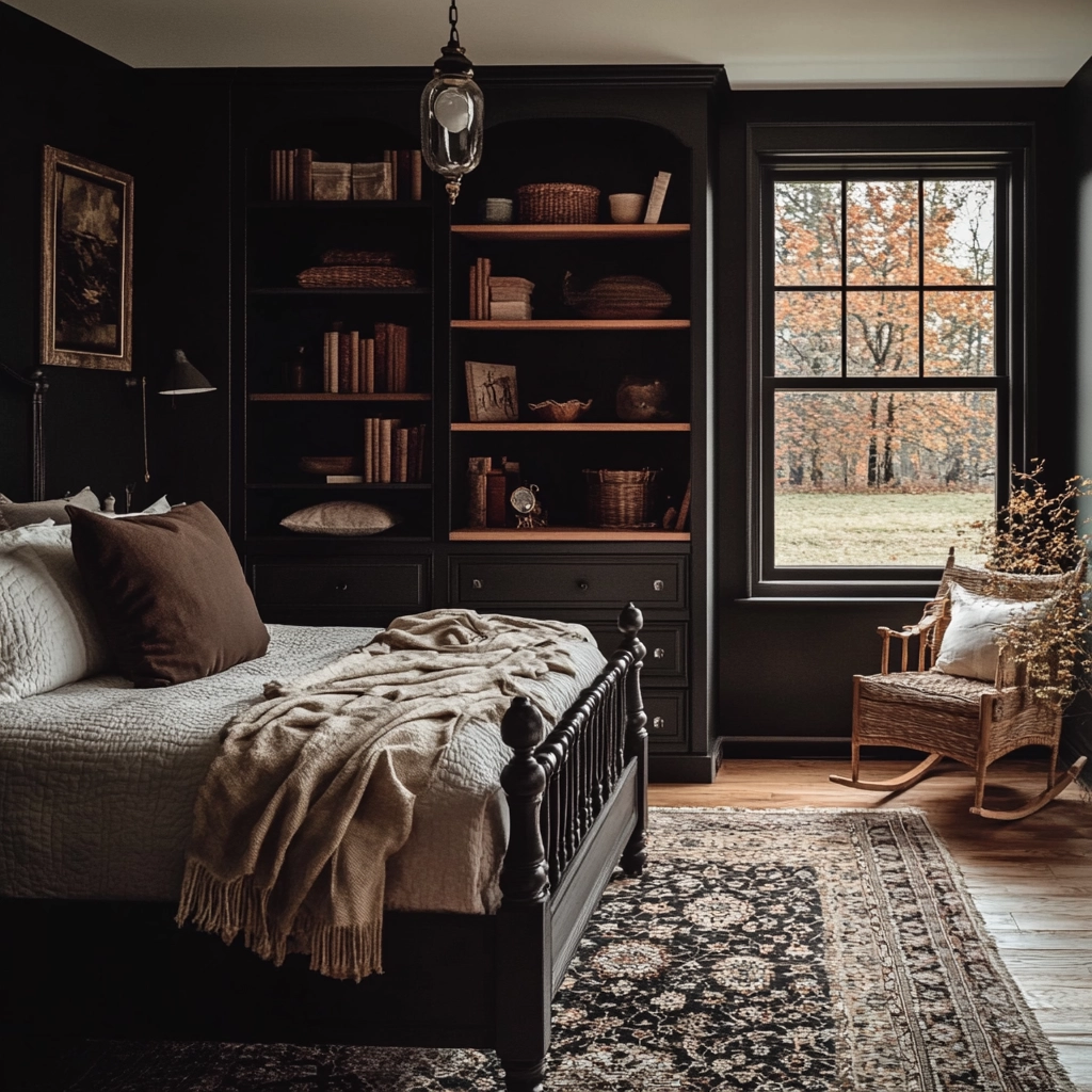 black farmhouse bedroom 74