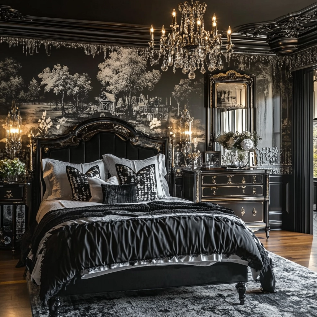 black farmhouse bedroom 77