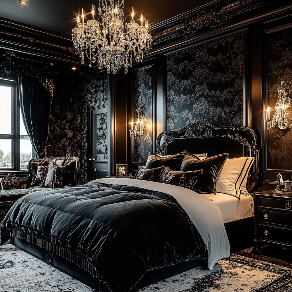 black farmhouse bedroom 78