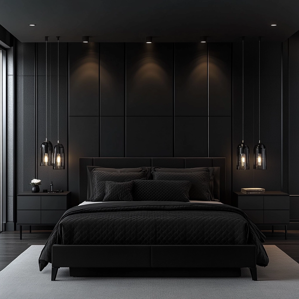 black farmhouse bedroom 8