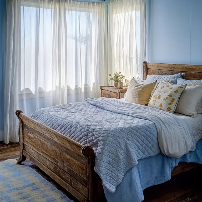 blue farmhouse bedroom 1