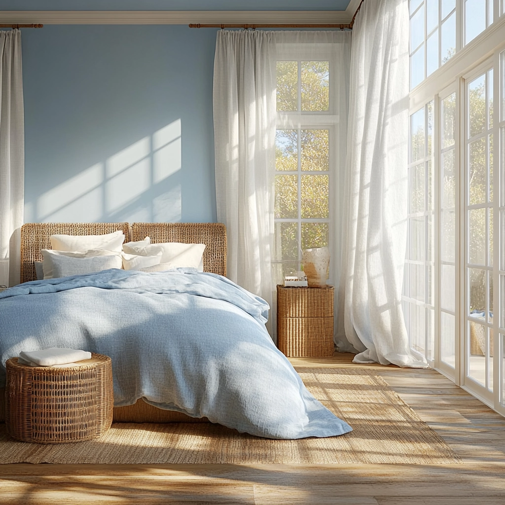 blue farmhouse bedroom 10