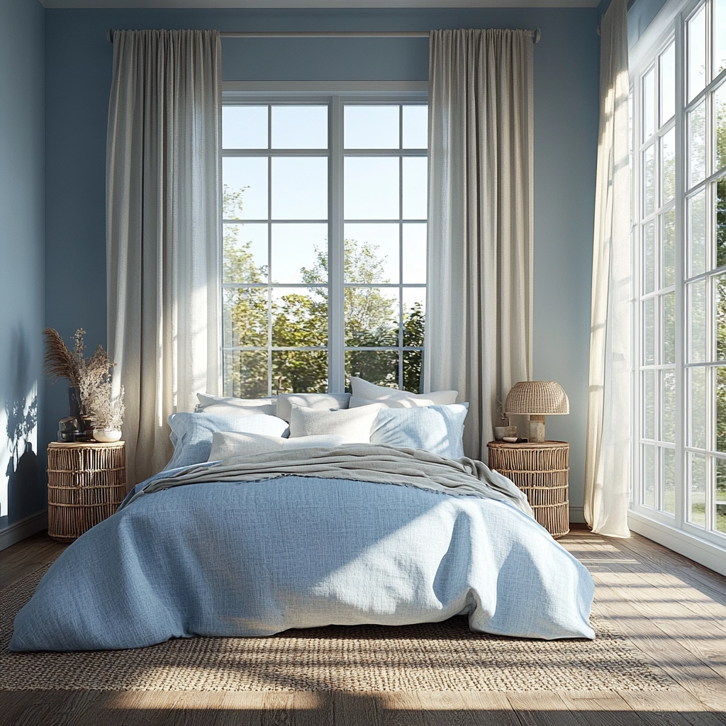 blue farmhouse bedroom 12