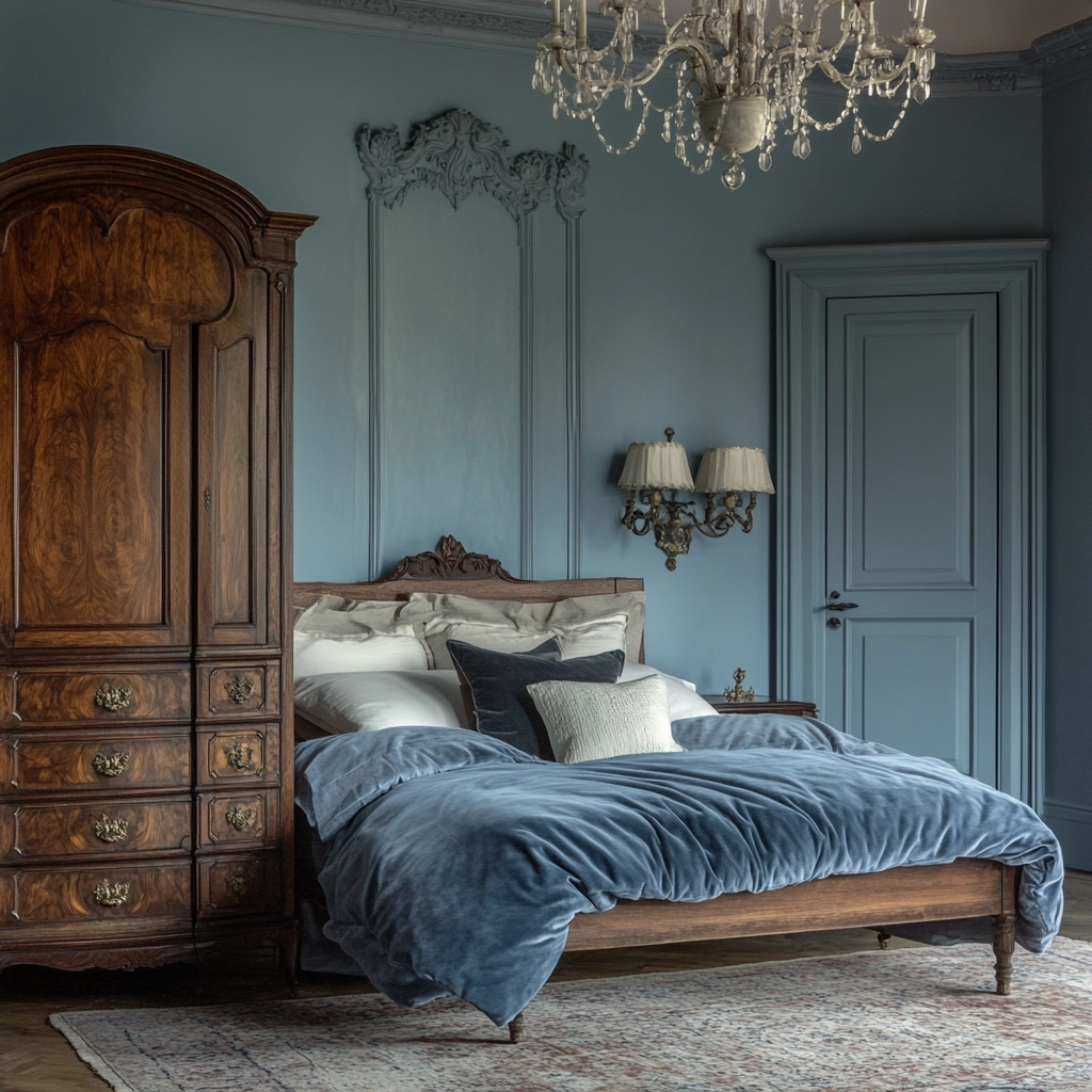 blue farmhouse bedroom 17