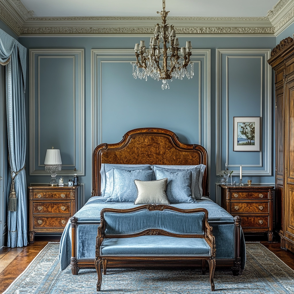blue farmhouse bedroom 19