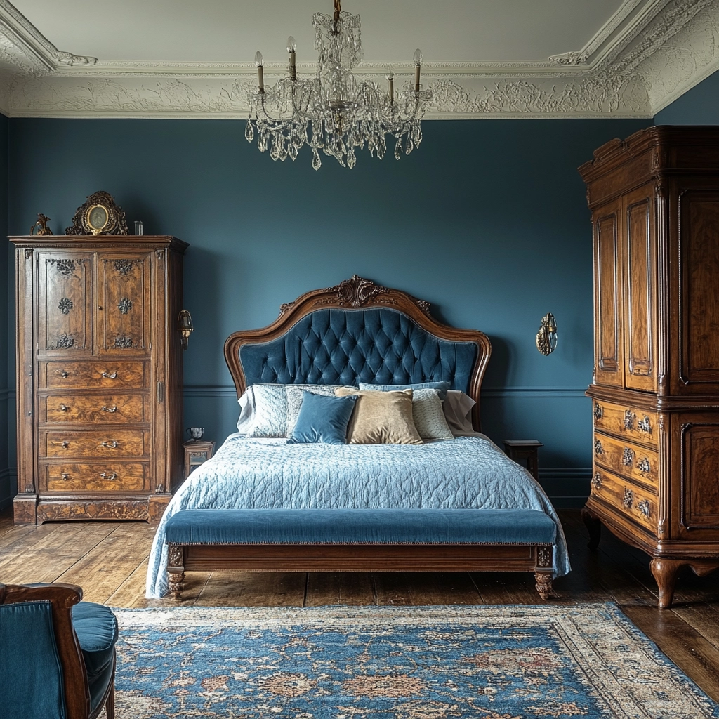 blue farmhouse bedroom 20