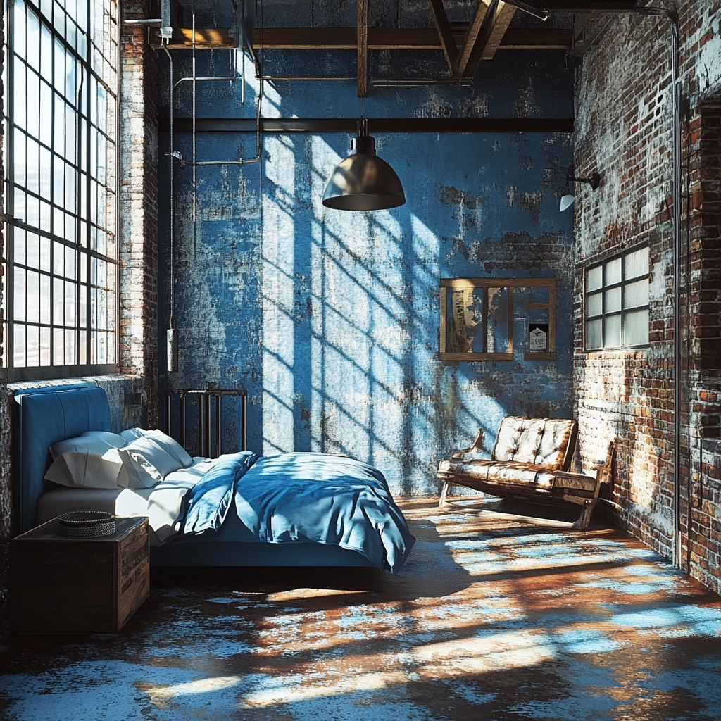 blue farmhouse bedroom 23