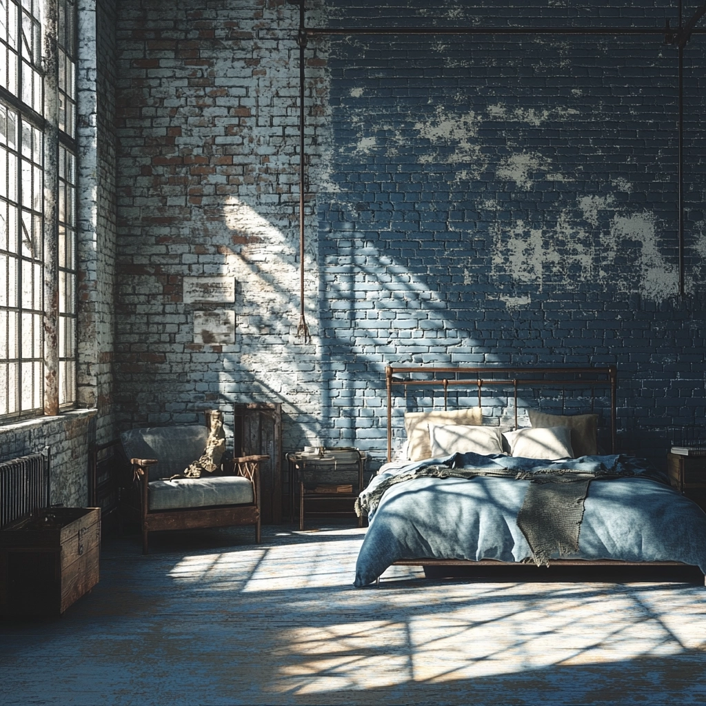 blue farmhouse bedroom 24