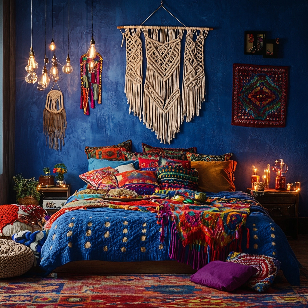 blue farmhouse bedroom 25