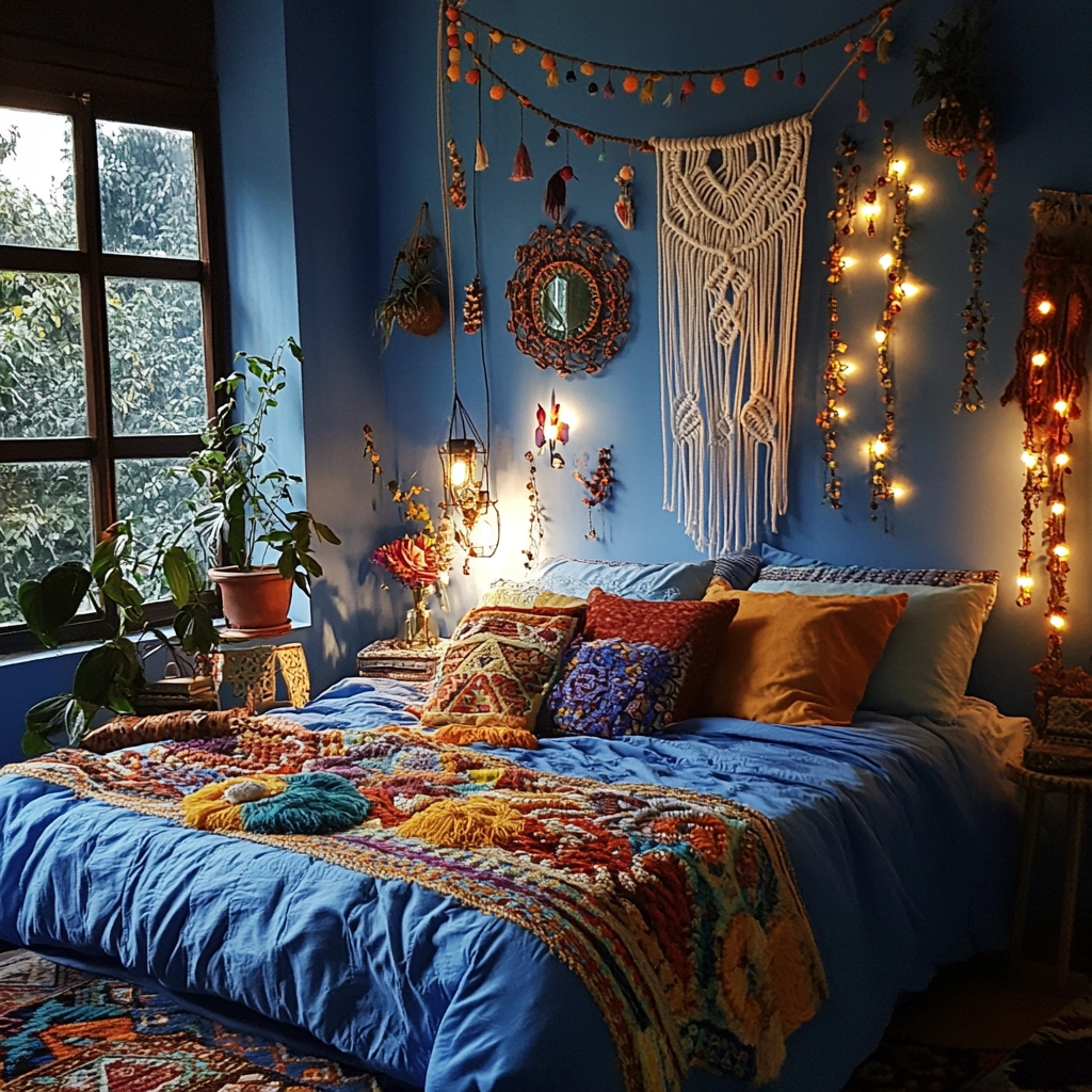 blue farmhouse bedroom 28