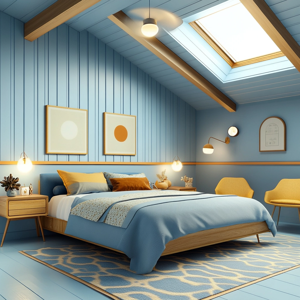 blue farmhouse bedroom 30