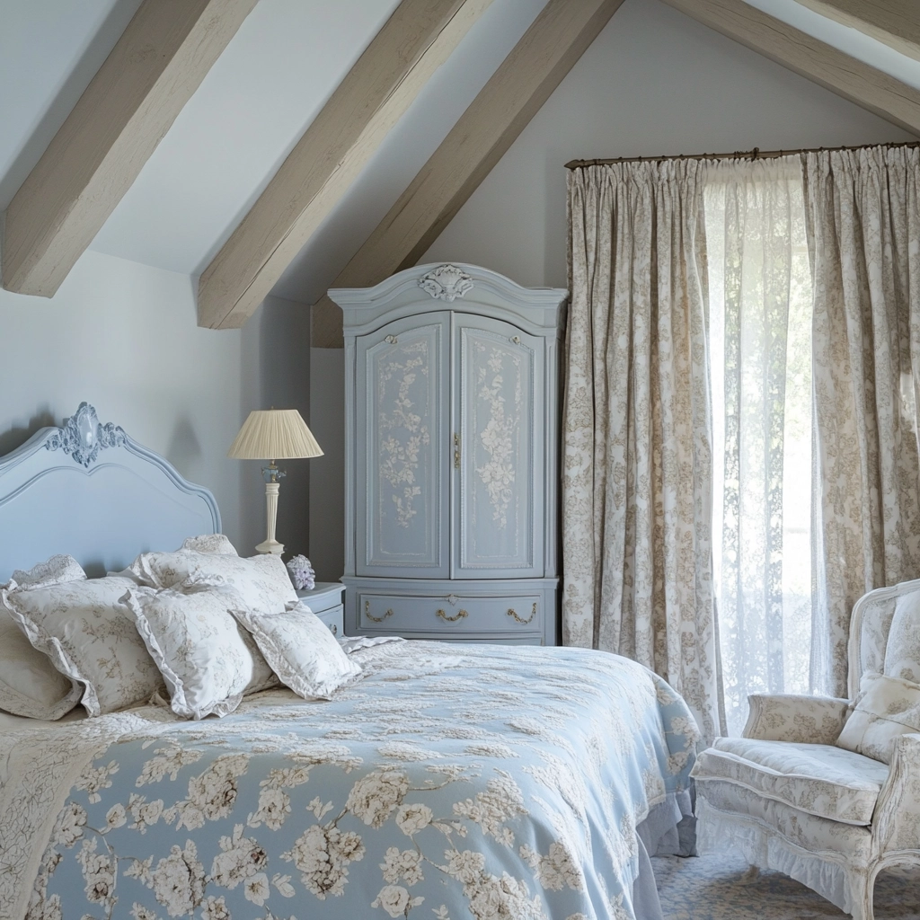 blue farmhouse bedroom 35