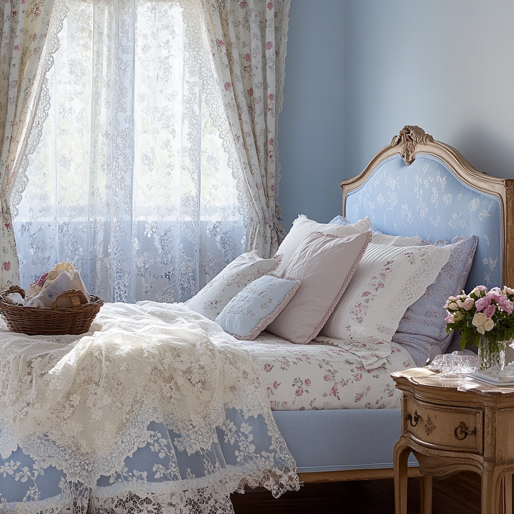 blue farmhouse bedroom 36