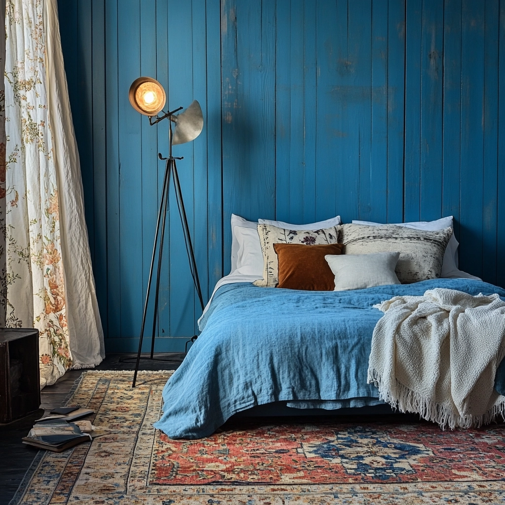 blue farmhouse bedroom 41