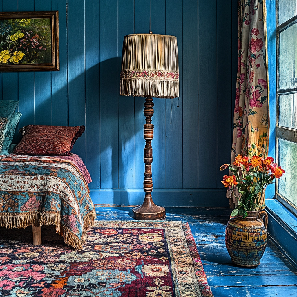 blue farmhouse bedroom 42
