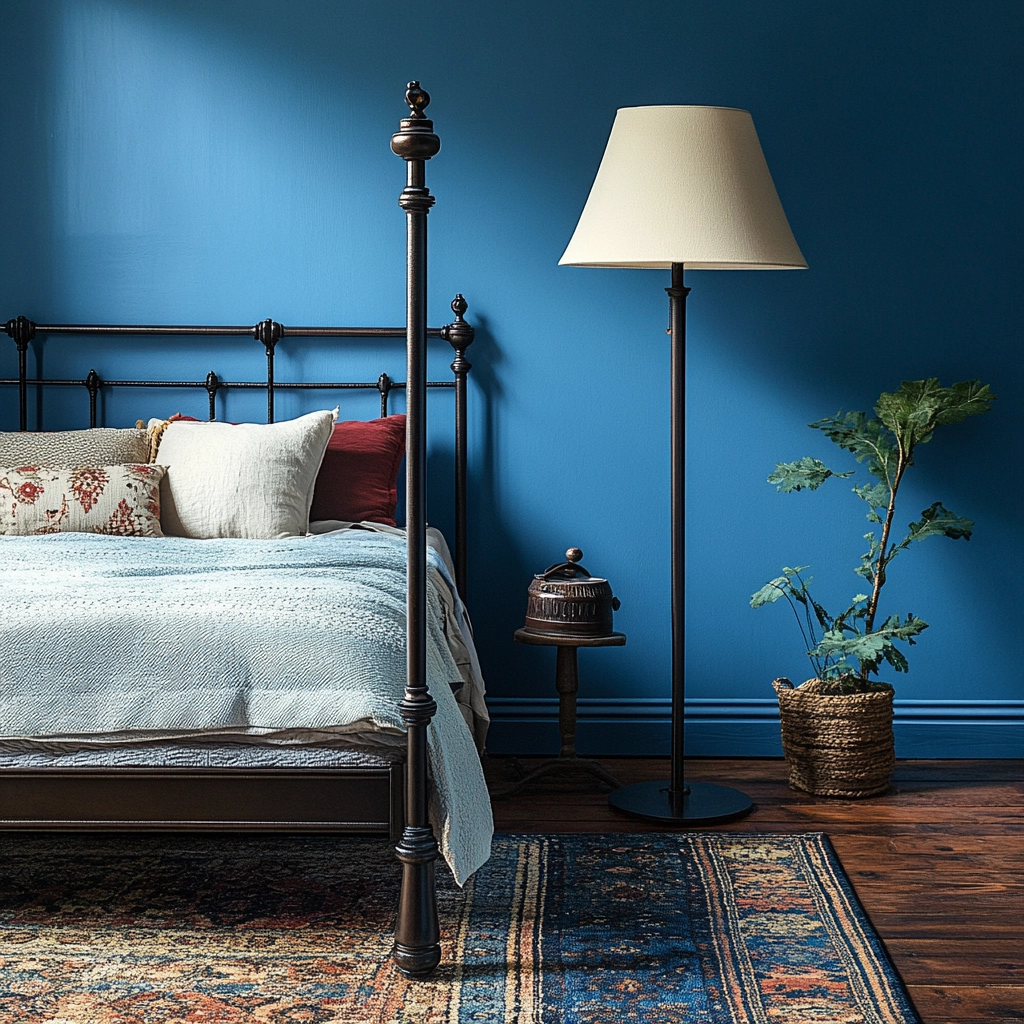 blue farmhouse bedroom 43