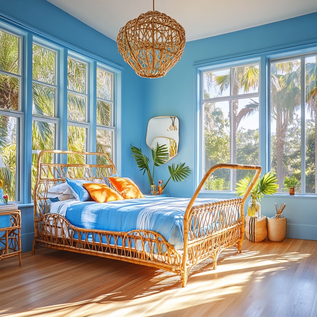 blue farmhouse bedroom 45