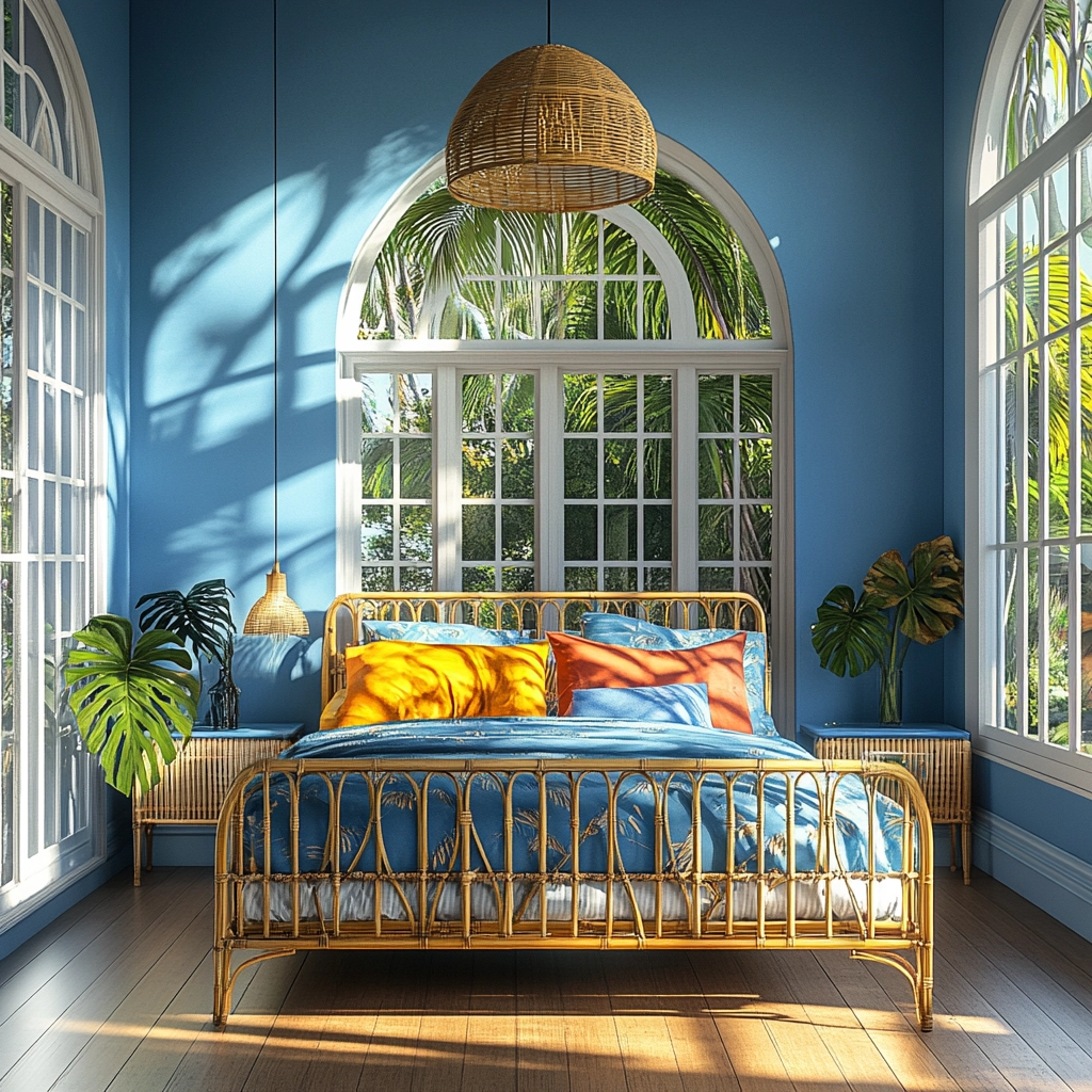 blue farmhouse bedroom 46