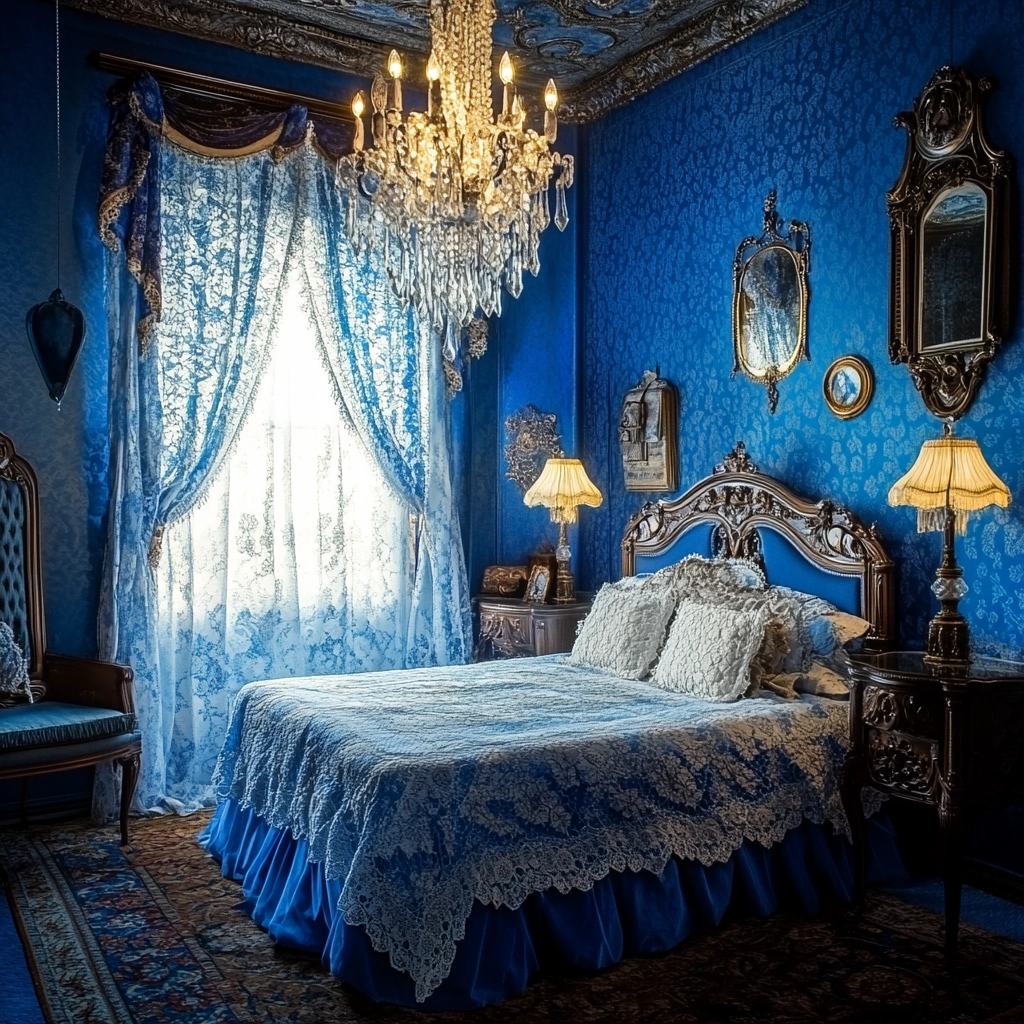 blue farmhouse bedroom 49