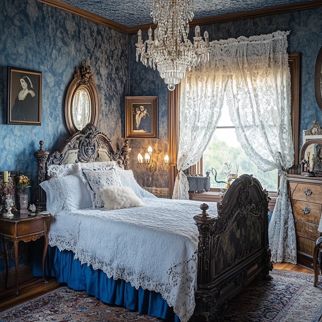 blue farmhouse bedroom 51