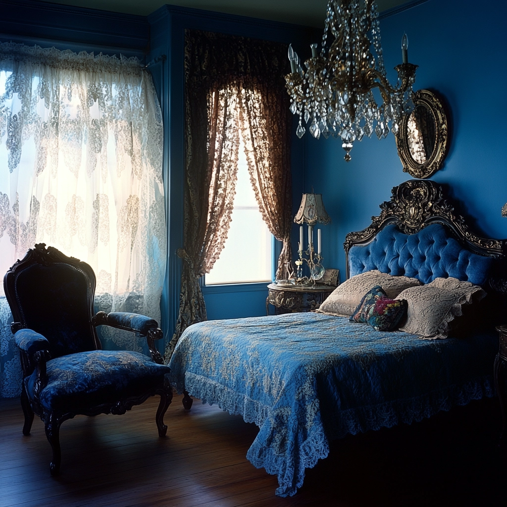 blue farmhouse bedroom 52