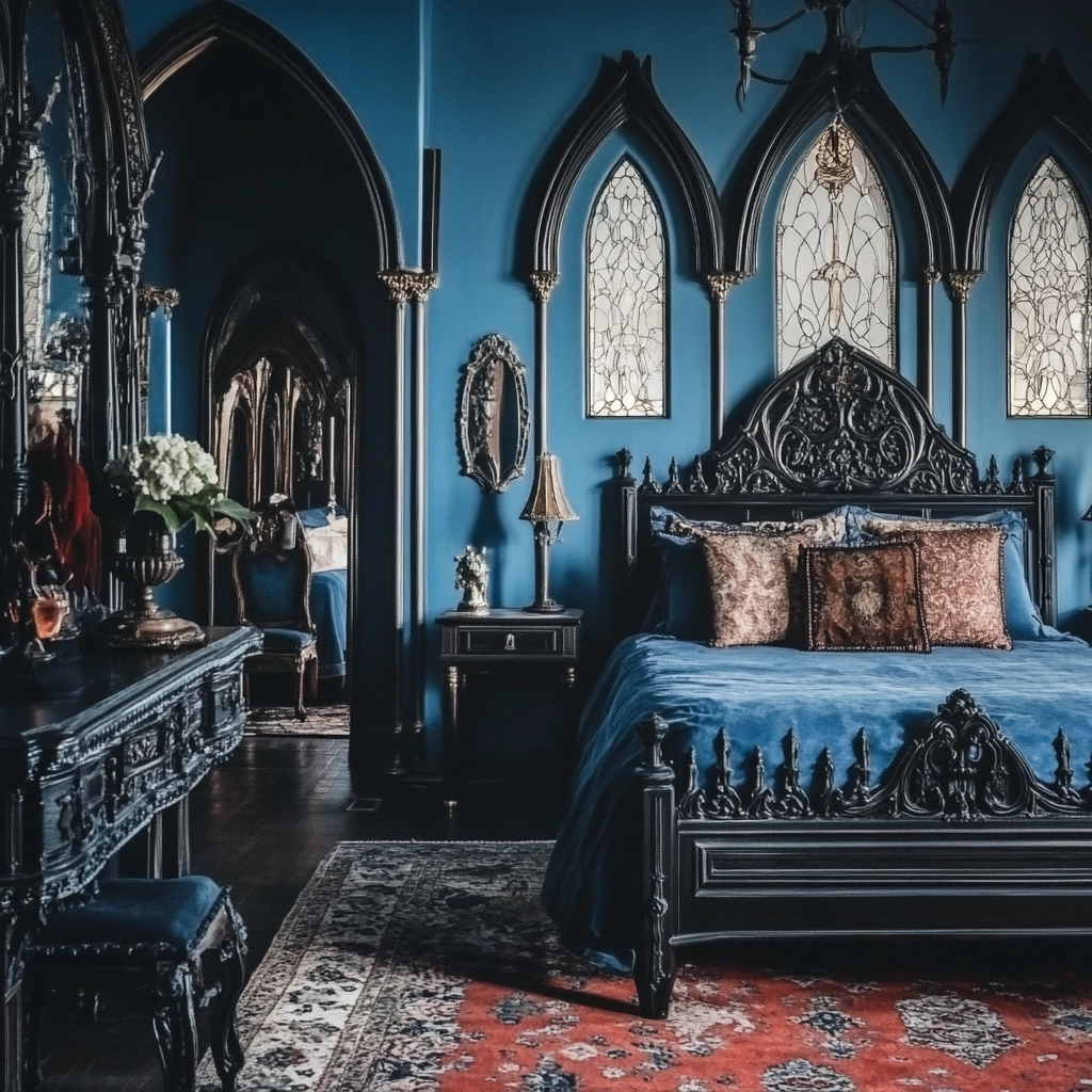blue farmhouse bedroom 58