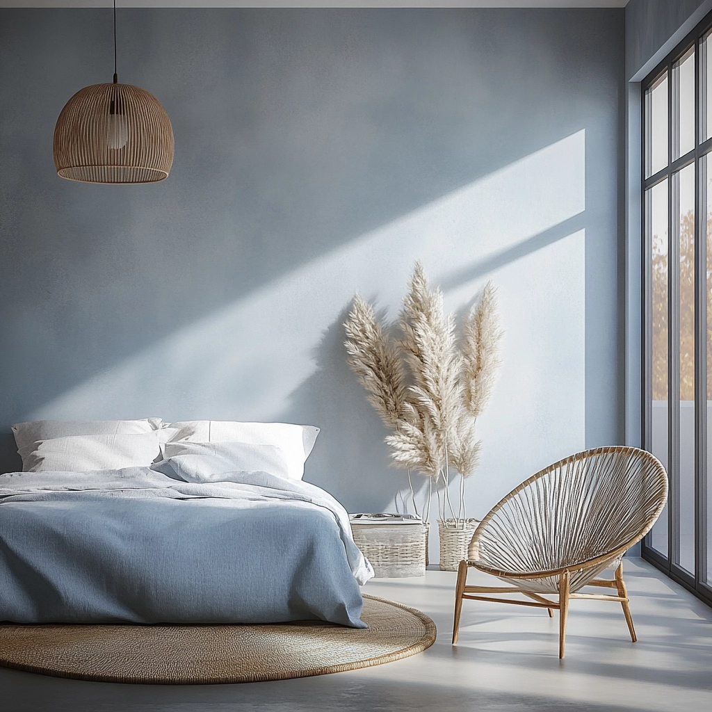 blue farmhouse bedroom 61