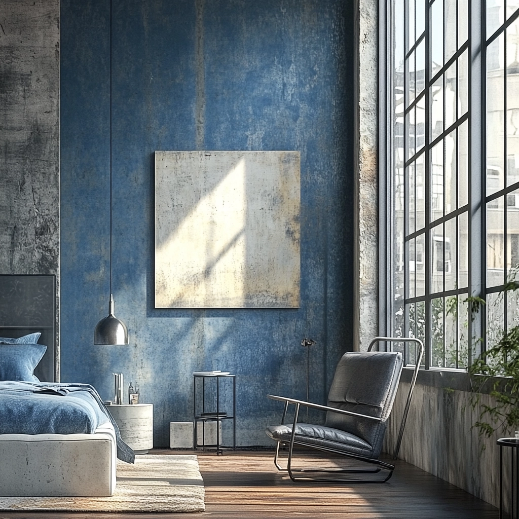 blue farmhouse bedroom 66