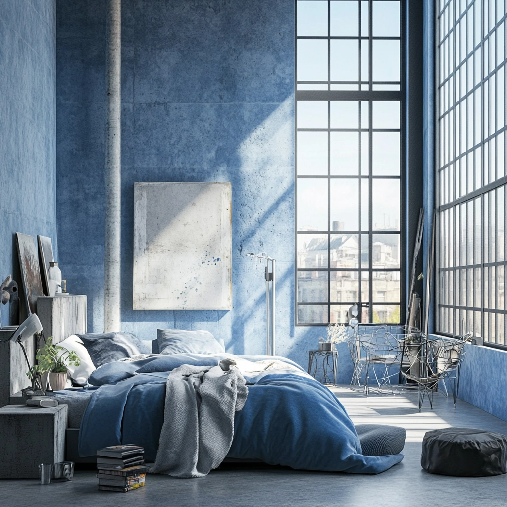 blue farmhouse bedroom 67