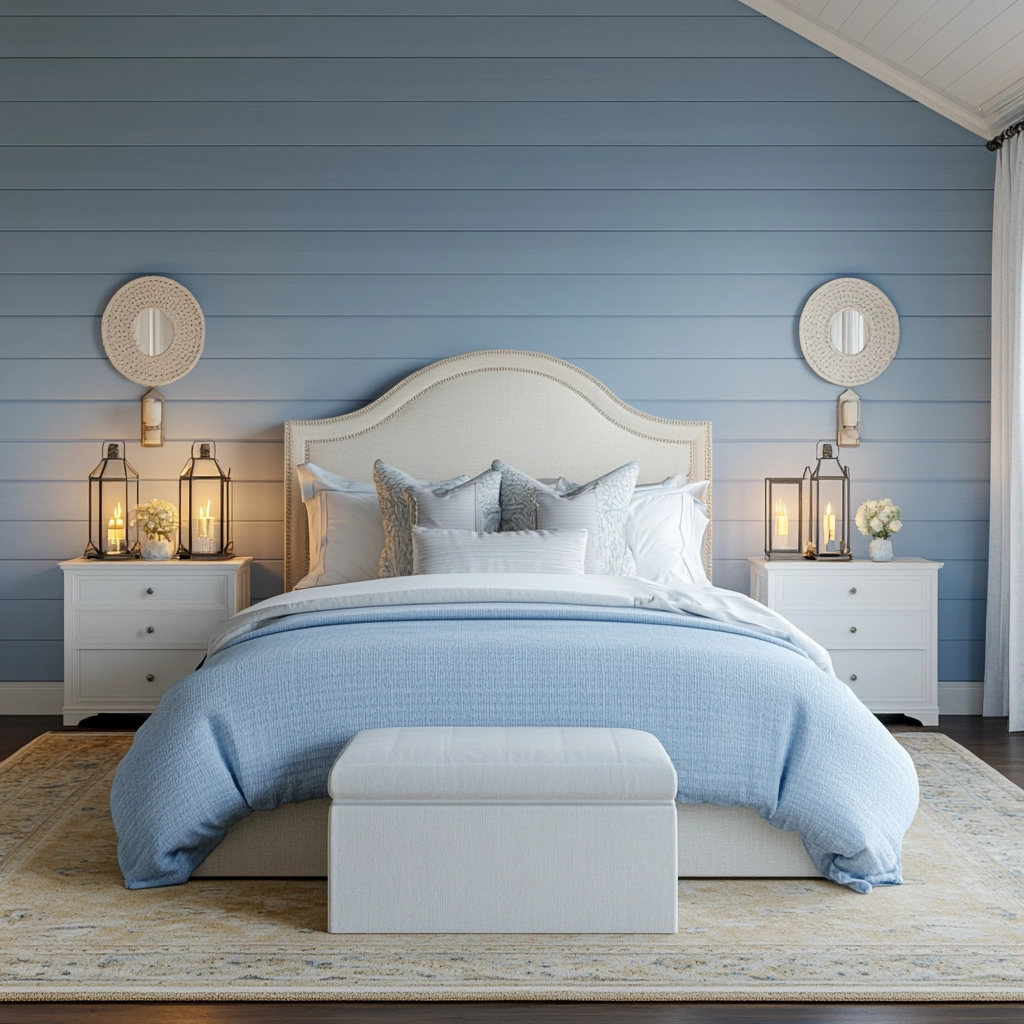 blue farmhouse bedroom 71