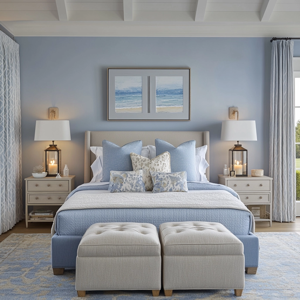 blue farmhouse bedroom 72