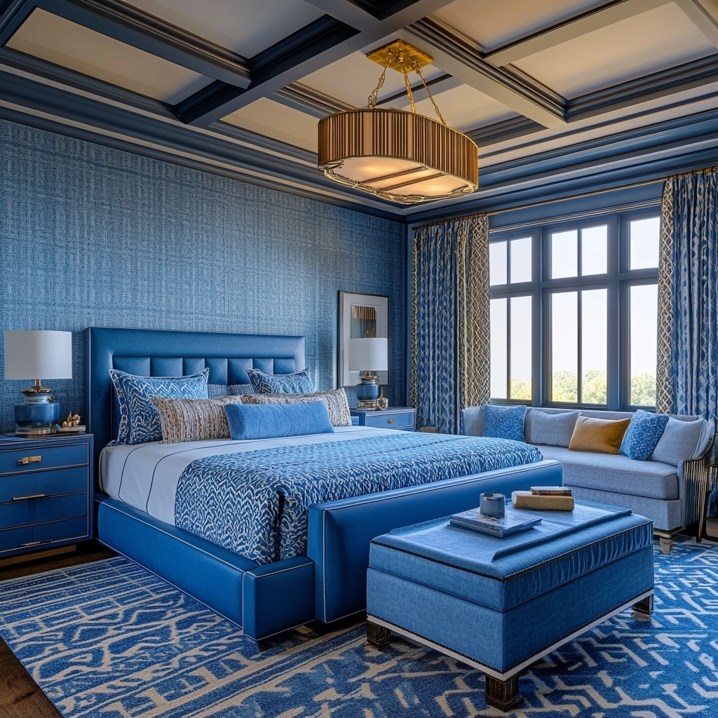 blue farmhouse bedroom 73