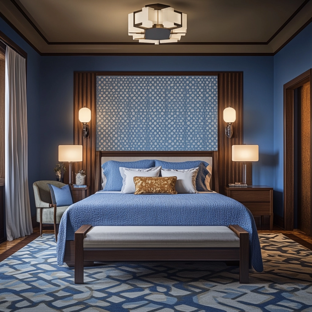 blue farmhouse bedroom 75