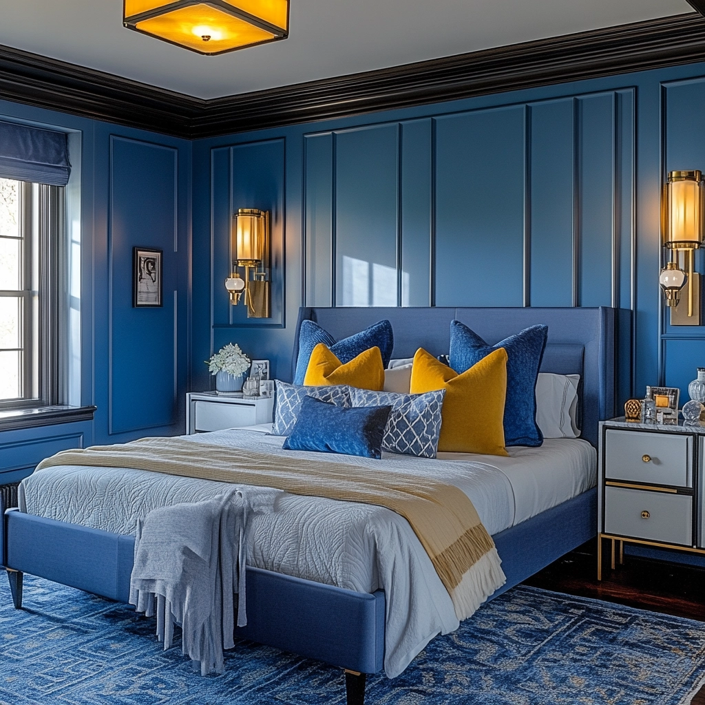 blue farmhouse bedroom 76