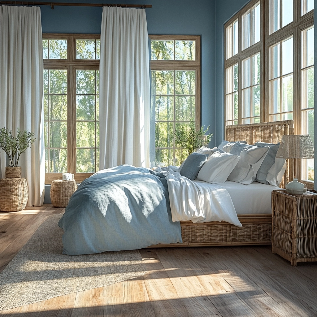 blue farmhouse bedroom 9