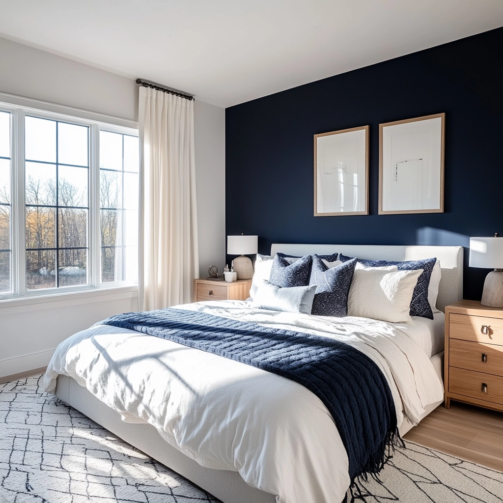 blue farmhouse bedroom ideas 11
