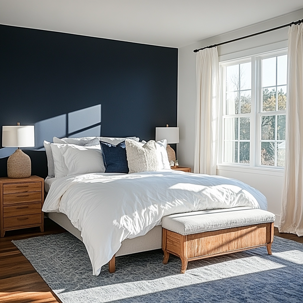 blue farmhouse bedroom ideas 12