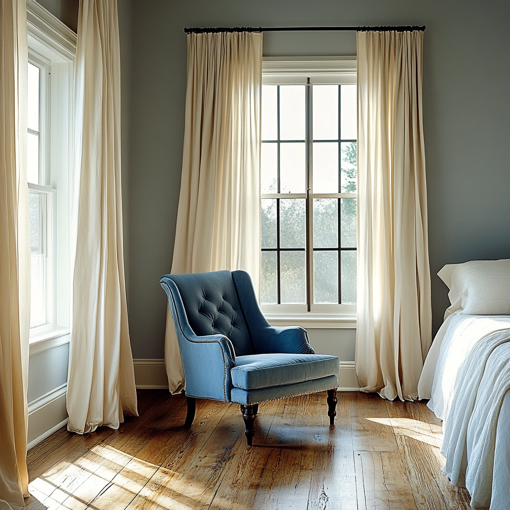 blue farmhouse bedroom ideas 18